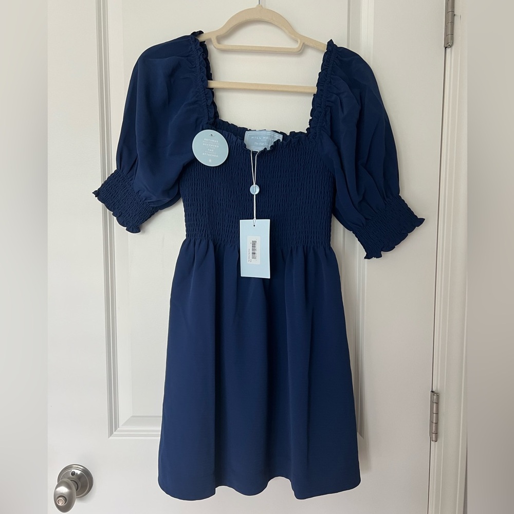 Hill House The Athena Nap Dress - Navy - Picture 3 of 5
